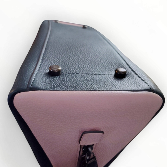 Coach Lora Carryall Handbag Colorblock Pink/ tan/ green womens shoulder bag - Picture 12 of 14